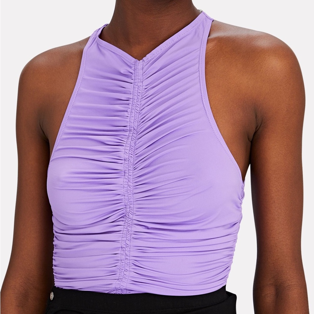 A.L.C Adley Ruched Sleeveless Halter Top
